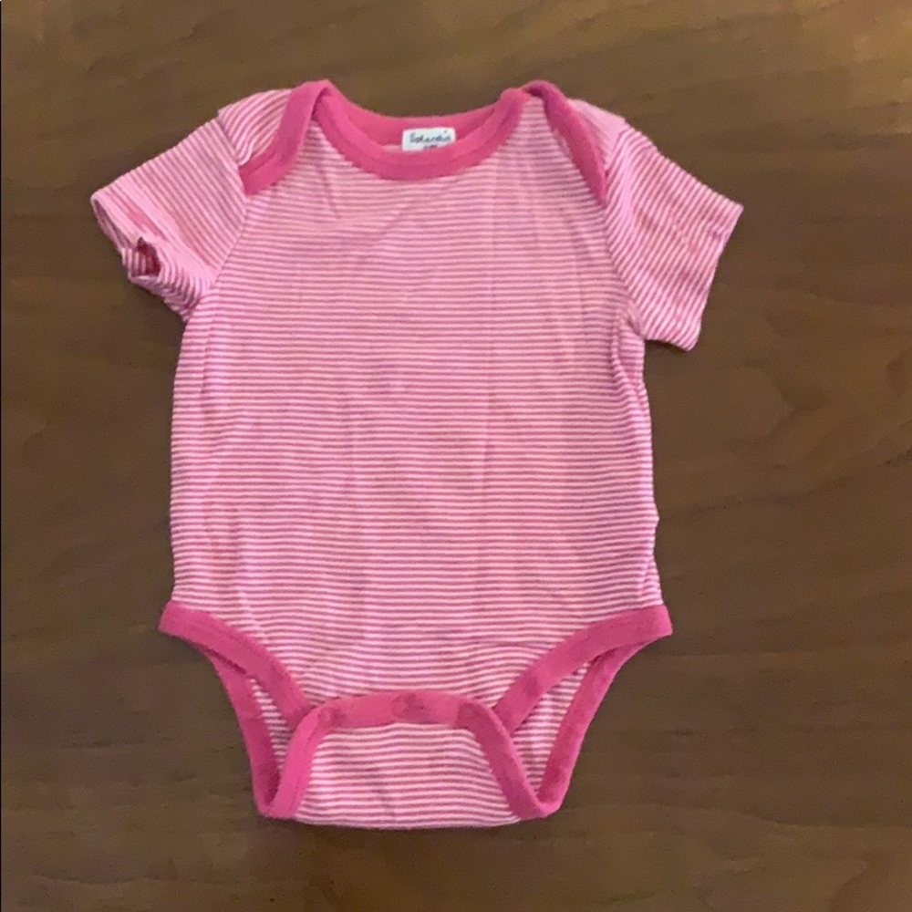 Splendid Onesie, bright pink stripes